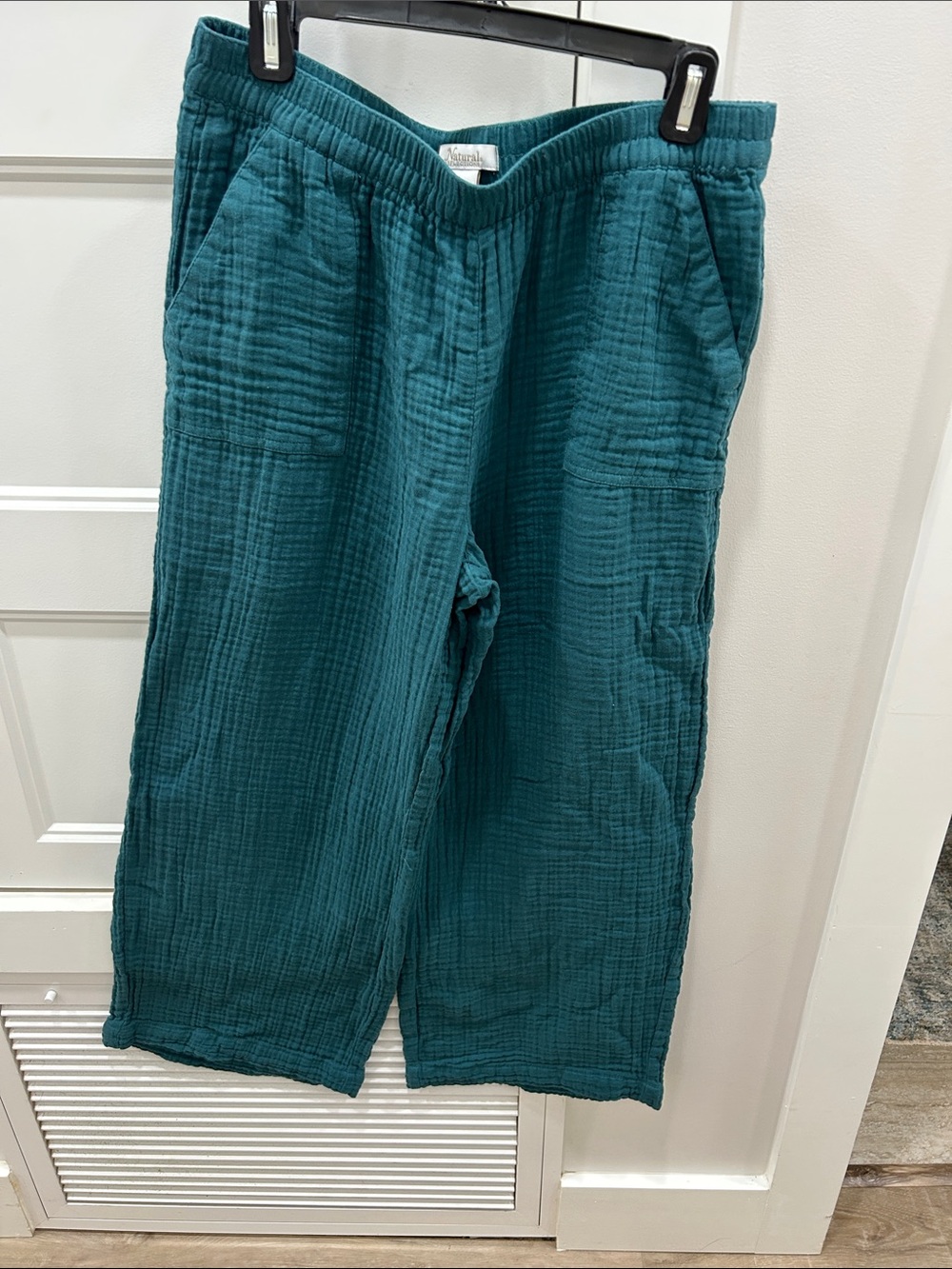 Natural Reflections Teal Gauze Pull-On Women's Pants